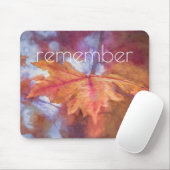 Onthoud de Autumn Maple Leaf Foto Art Muismat (Met muis)