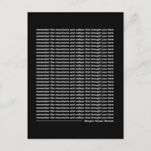 Onthoud de bergen en dalen briefkaart