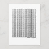 Onthoud de bergen en dalen briefkaart (Voorkant)