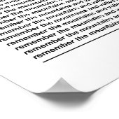 Onthoud de bergen en dalen poster (Hoek)