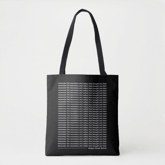Onthoud de bergen en dalen tote bag (Voorkant)