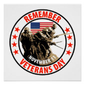 Onthoud de dag van de Veteranen Poster (Voorkant)