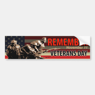 Onthoud de dag van Veteranen Bumpersticker