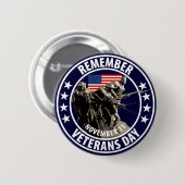 Onthoud de dag van Veteranen Ronde Button 5,7 Cm (Voorkant /achterkant)
