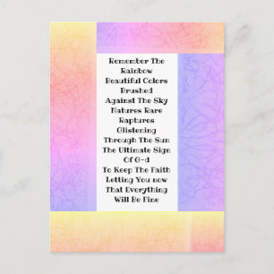 Onthoud de regenboog briefkaart