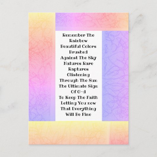 Onthoud de regenboog briefkaart (Voorkant)