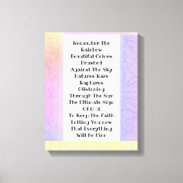 Onthoud de regenboog canvas afdruk