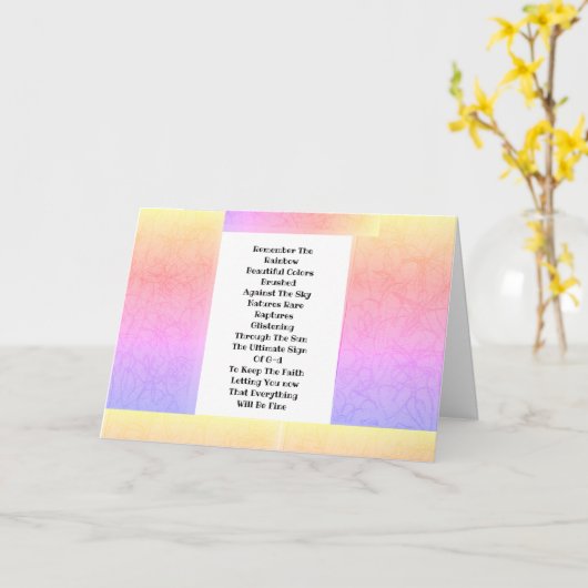 Onthoud de regenboog kaart (Gele Bloem)