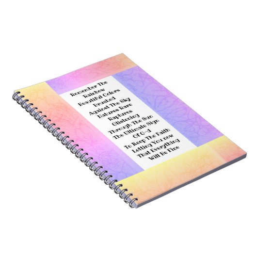 Onthoud de regenboog notitieboek (Rechterzijde)