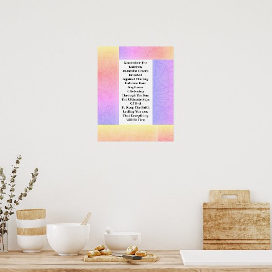 Onthoud de regenboog poster (Keuken)