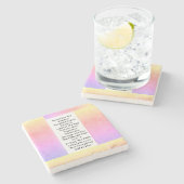 Onthoud de regenboog stenen onderzetter (Zijkant)