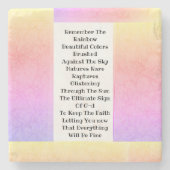 Onthoud de regenboog stenen onderzetter (Voorkant)