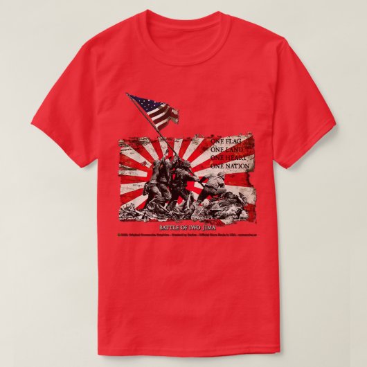 ONTHOUD DE Slag bij Iwo Jima T-shirt (Design voorkant)