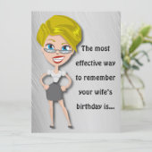 Onthoud de verjaardag van de vrouw, grappige verja (Staand voorkant)