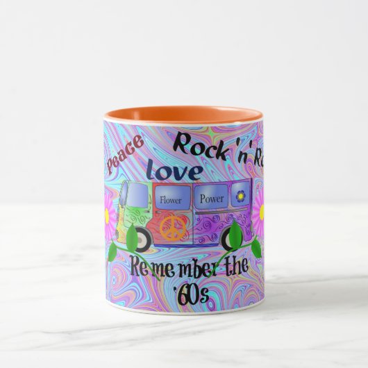 Onthoud de zestig, psychedelisch ontwerp. mok (Midden)