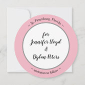 Onthoud deze roze - Sla de datum op Save The Date (Achterkant)