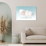 Onthoud dit moment nieuwe babyfoto imitatie canvas print<br><div class="desc">Herinner dit Moment Nieuwe Foto van de Baby, vervang eenvoudig de steekproeffoto met uw eigen favoriet van vierkante landschapsrichtlijn. Herinner me Dit Moment in een elegant geplaatst manuscript bij de bodem is. U kunt de kleur van deze tekst indien nodig veranderen om uw foto beter aan te passen via uitgeeft...</div>