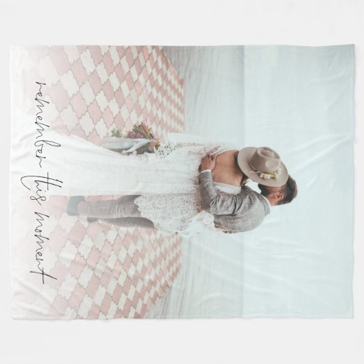 Onthoud dit moment Pas getrouwd Foto Romantic Quot Fleece Deken (Voorkant (Horizontaal))