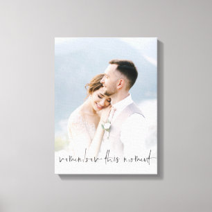 Onthoud dit moment waarop het script Couple Photo Canvas Afdruk