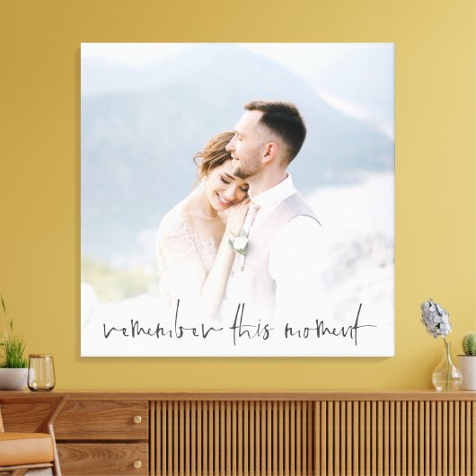Onthoud dit moment waarop het script Couple Photo  Canvas Afdruk (Insitu (Woonkamer))