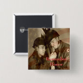 Onthoud: Edelachtbare Veteranen Day WWII-Button Vierkante Button 5,1 Cm (Voorkant /achterkant)
