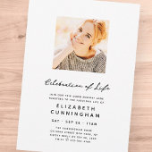 Onthoud een Fabulous Life Memorial Moderne foto Kaart