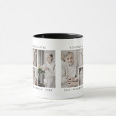 Onthoud een leven Modern Eenvoudige 4 foto collage Mok (Midden)