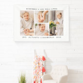 Onthoud een leven Modern Eenvoudige 4 foto collage Spandoek (Insitu)