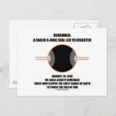 Onthoud: een mislukte O-ring zegel leidde tot een Briefkaart (Voorkant / Achterkant)