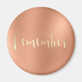 Onthoud evenement Weekly Planner Champaign Copper Magneet (Voorkant)