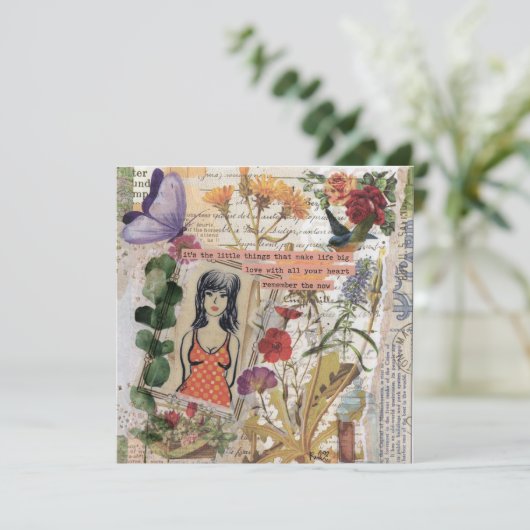 Onthoud het nu platte Wenskaart (Staand voorkant)