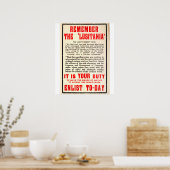 Onthoud het Poster "Lusitania"_Propaganda (Keuken)