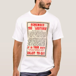 Onthoud het Poster "Lusitania"_Propaganda T-shirt