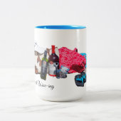 Onthoud het strand...en wijn tweekleurige koffiemok (Center)