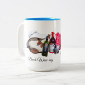 Onthoud het strand...en wijn tweekleurige koffiemok (Voorkant links)