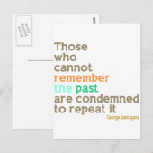 Onthoud het verleden briefkaart (Voorkant / Achterkant)