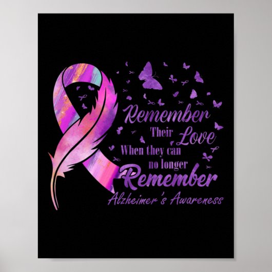 Onthoud hun liefdesziekte Alzheimer's bewustzijn Poster (Voorkant)