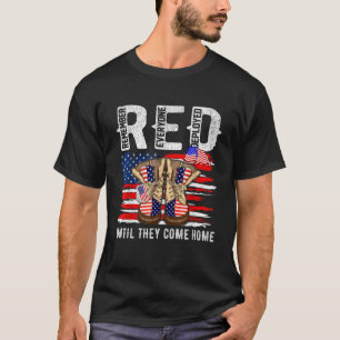 Onthoud iedereen Veteraan ingezet RED Friday Husb T-shirt