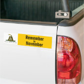 Onthoud in november bumpersticker (Op Truck)