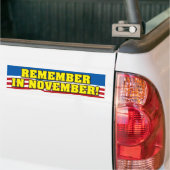 Onthoud in november! bumpersticker (Op Truck)