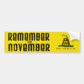 Onthoud in november bumpersticker (Voorkant)