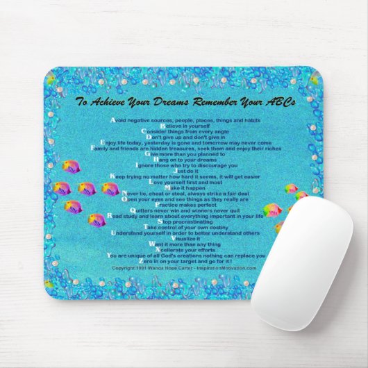 "... Onthoud je ABC's onderwaterscène Mousepad Muismat (Met muis)