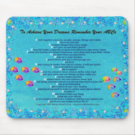 "... Onthoud je ABC's onderwaterscène Mousepad Muismat