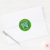 Onthoud je boodschappentassen ronde sticker (Envelop)