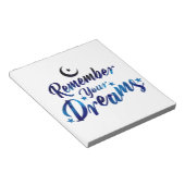 Onthoud je dromen, notebook notitieblok (Schuin)