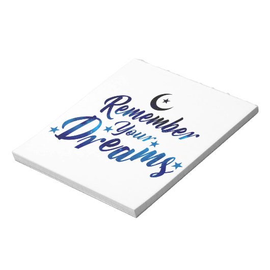 Onthoud je dromen, notebook notitieblok (Linkerzijde)