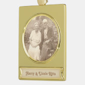 Onthoud je familie verguld banner ornament (Links)