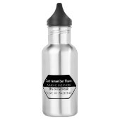 Onthoud: lange herinnering, kwade streep, geduld waterfles (Links)