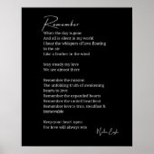 Onthoud liefdesgedicht poster muurkunst decor (Voorkant)