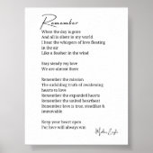 Onthoud liefdesgedicht poster muurkunst decor (Voorkant)